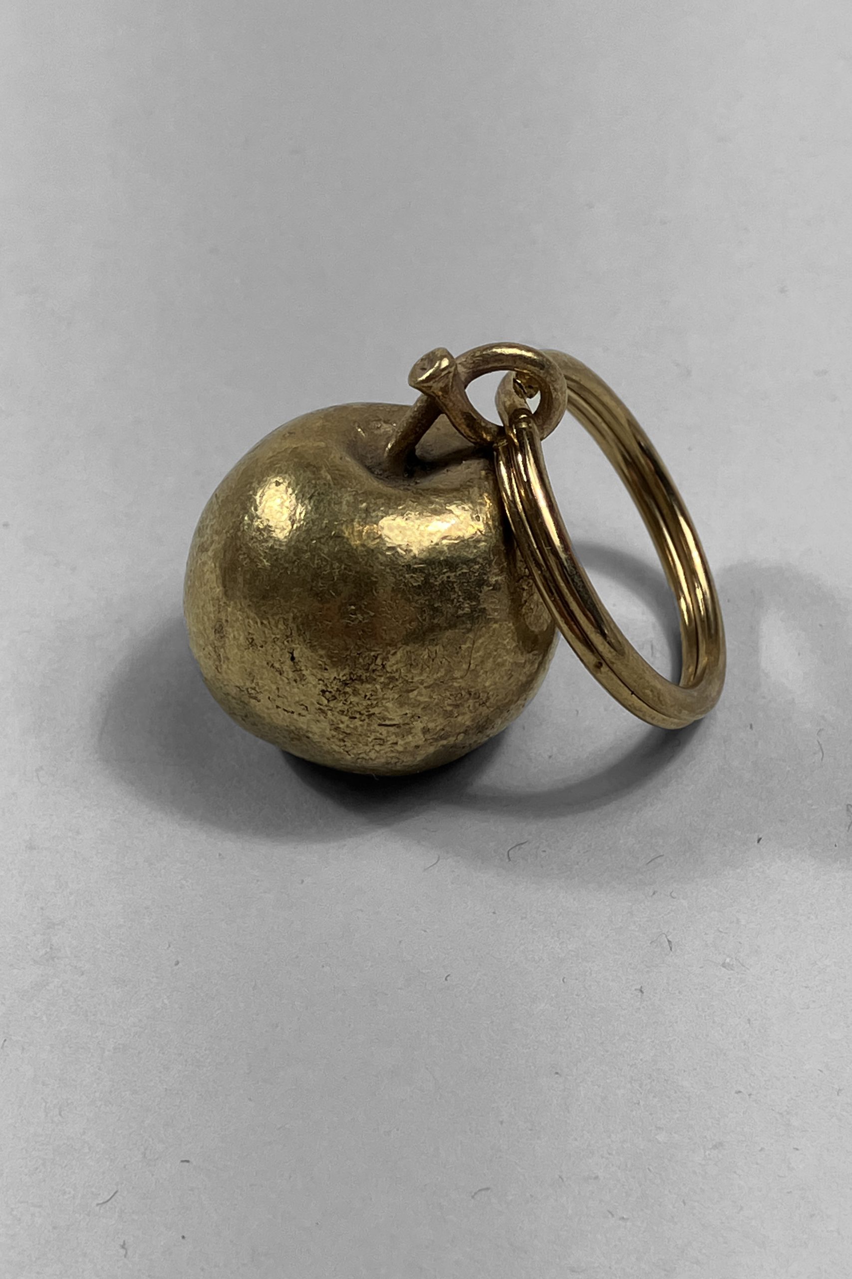 Lost Wax Cast Brass Crab Apple Keyring